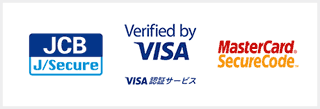 JCB J/Secure、VISA認証サービス、MasterCard SecureCodeのロゴマーク